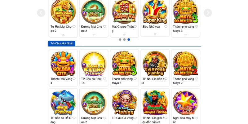 Kho game đa dạng và lôi cuốn các hội viên tham gia